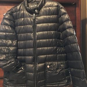 Calvin Klein packable lightweight down coat.
